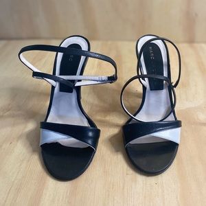 Marc Jacobs Black and White Strap Heels